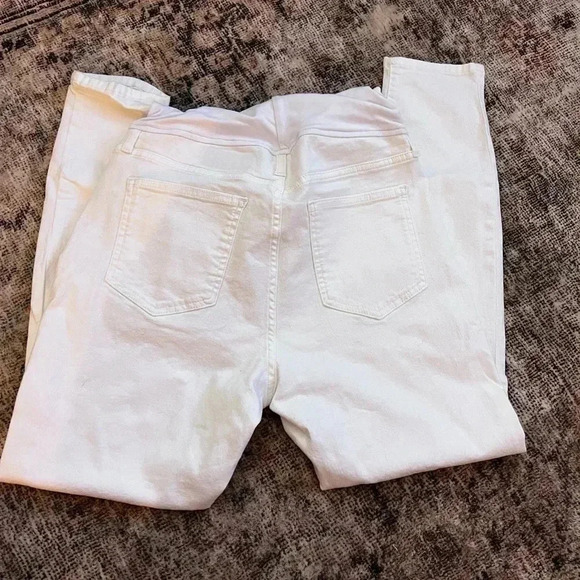 GAP Maternity Full Panel White Skinny Jeans Size 8 Short - Picture 3 of 3